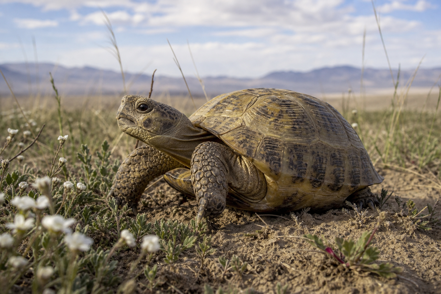 Central Asian Tortoise - Conservation Photography