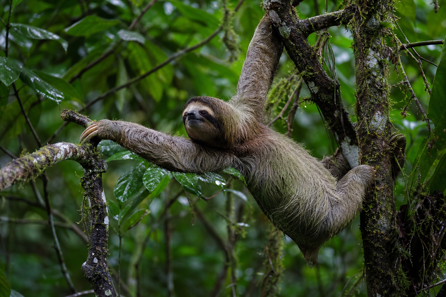 Brown-throated Three-toed Sloth - Conservation Photography