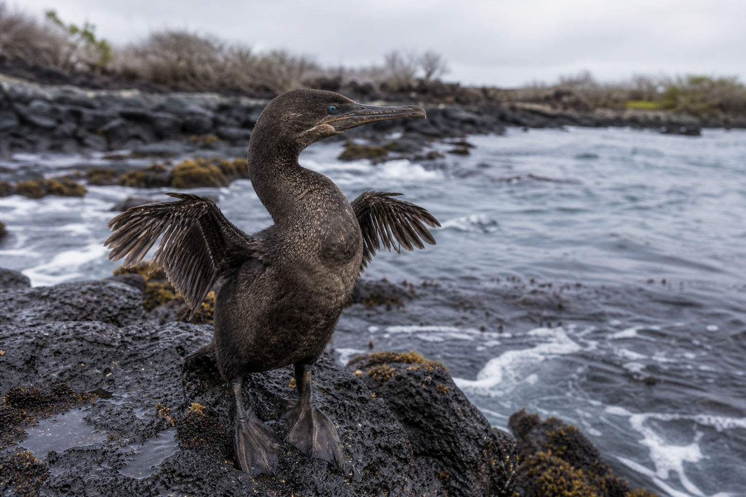 Flightless Cormorant - Conservation Photography