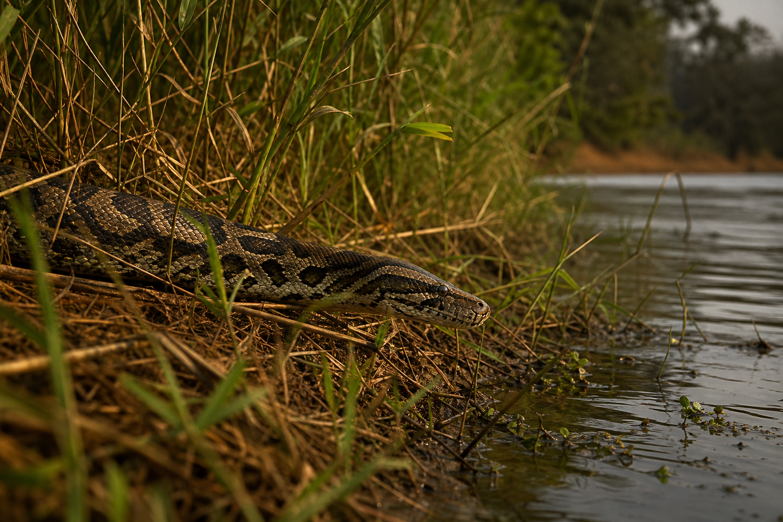 African Rock Python - Conservation Photography